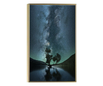 Uokvireni Plakati, Lake Stars, 60x40 cm, Zlatni okvir