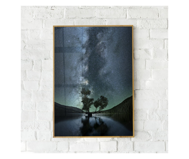 Uokvireni Plakati, Lake Stars, 21 x 30 cm, Zlatni okvir