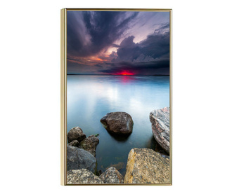 Uokvireni Plakati, Lake Sunset, 42 x 30 cm, Zlatni okvir