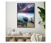 Uokvireni Plakati, Lake Sunset, 50x 70 cm, Črn okvir