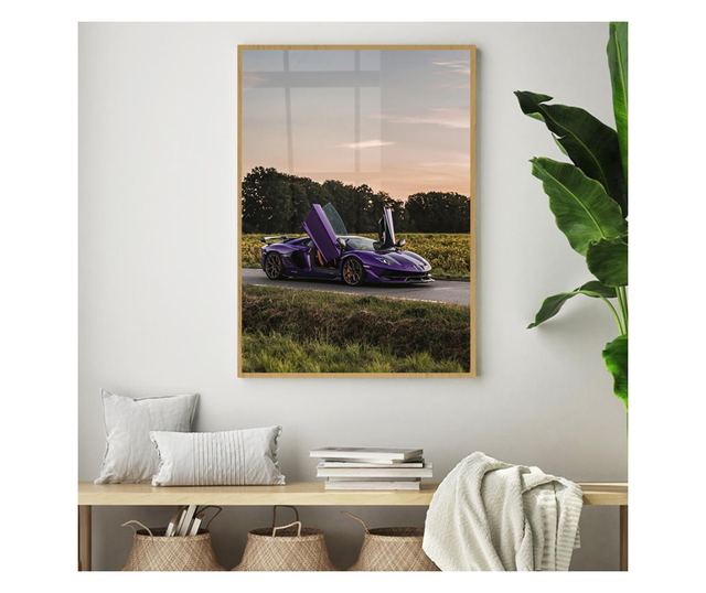 Uokvireni Plakati, Lamborghini Huracan, 42 x 30 cm, Zlatni okvir