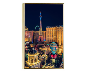 Uokvireni Plakati, Las Vegas, 21 x 30 cm, Zlatni okvir