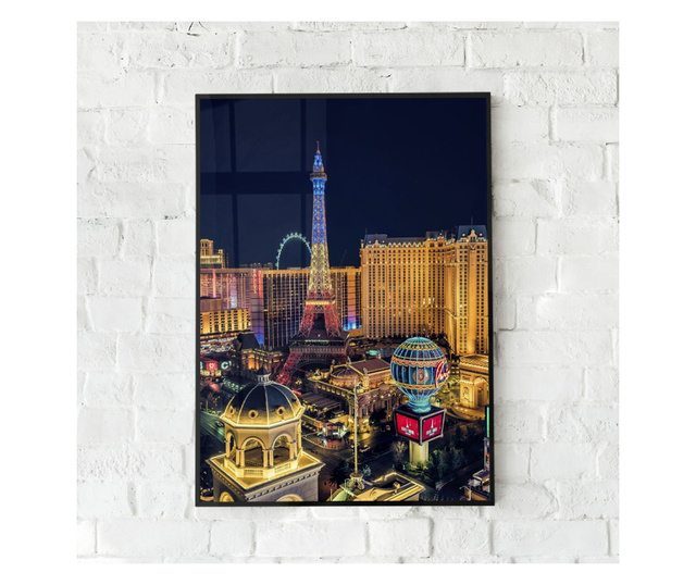 Plakat w ramce, Las Vegas, 60x40 cm, czarna ramka