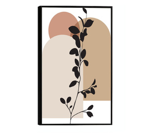 Uokvireni Plakati, Leaves Abstract Art, 50x 70 cm, Črn okvir