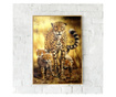 Uokvireni Plakati, Leopard in Safari, 50x 70 cm, Zlatni okvir