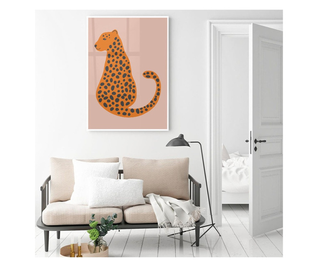 Uokvireni Plakati, Leopard Pattern, 50x 70 cm, Bijeli okvir