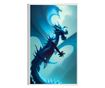 Uokvireni Plakati, Light Blue Dragon, 21 x 30 cm, Bijeli okvir