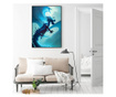 Uokvireni Plakati, Light Blue Dragon, 42 x 30 cm, Črn okvir