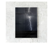 Plakat w ramce, Lightning Over The Sea, 21 x 30 cm, biała ramka