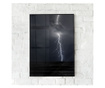 Plakat w ramce, Lightning Over The Sea, 50x 70 cm, czarna ramka