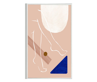 Uokvireni Plakati, Line Art of Female, 50x 70 cm, Bijeli okvir