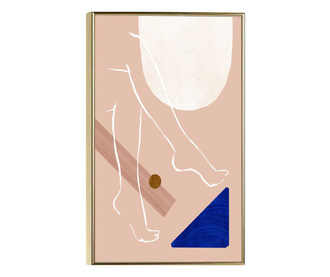 Plakat w ramce, Line Art of Female, 21 x 30 cm, złota rama