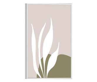 Uokvireni Plakati, Line Art Of Plants, 80x60 cm, Bijeli okvir