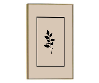 Uokvireni Plakati, Line Botanical Art, 80x60 cm, Zlatni okvir