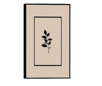 Uokvireni Plakati, Line Botanical Art, 42 x 30 cm, Črn okvir