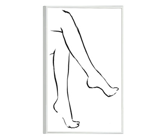 Uokvireni Plakati, Line of Feet, 50x 70 cm, Bijeli okvir