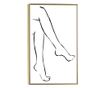Uokvireni Plakati, Line of Feet, 80x60 cm, Zlatni okvir