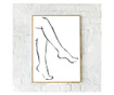 Uokvireni Plakati, Line of Feet, 80x60 cm, Zlatni okvir