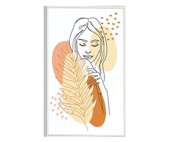 Uokvireni Plakati, Line Woman, 21 x 30 cm, Bijeli okvir