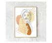 Plakat w ramce, Line Woman, 60x40 cm, złota rama