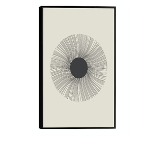 Uokvireni Plakati, Lines in Circle, 21 x 30 cm, Crni okvir