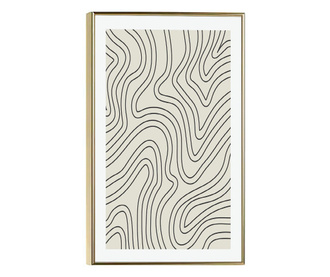 Uokvireni Plakati, Lines, 50x 70 cm, Zlatni okvir