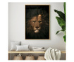 Uokvireni Plakati, Lion in The Crown, 50x 70 cm, Zlatni okvir