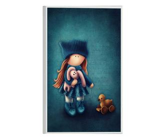 Uokvireni Plakati, Little Girl With Toys, 21 x 30 cm, Bijeli okvir