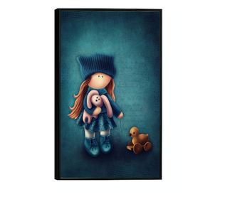 Uokvireni Plakati, Little Girl With Toys, 21 x 30 cm, Črn okvir