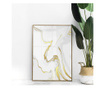 Uokvireni Plakati, Luxury Golden Marble, 50x 70 cm, Zlatni okvir