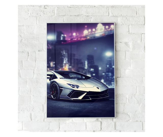 Uokvireni Plakati, Luxury Lamborghini, 21 x 30 cm, Bijeli okvir