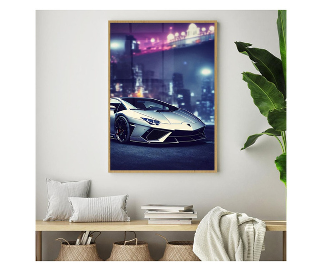 Uokvireni Plakati, Luxury Lamborghini, 42 x 30 cm, Zlatni okvir