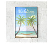 Uokvireni Plakati, Maldives, 50x 70 cm, Črn okvir
