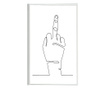 Uokvireni Plakati, Middle Finger, 42 x 30 cm, Bijeli okvir