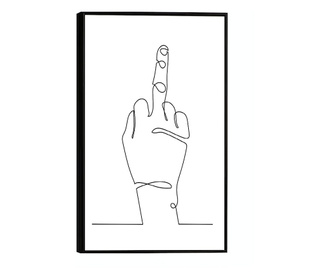 Uokvireni Plakati, Middle Finger, 80x60 cm, Črn okvir