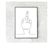 Uokvireni Plakati, Middle Finger, 50x 70 cm, Črn okvir