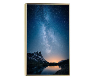 Plakat w ramce, Milky Way Glowing, 80x60 cm, złota rama