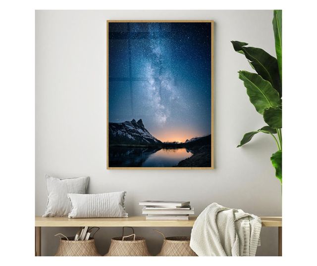 Uokvireni Plakati, Milky Way Glowing, 60x40 cm, Zlatni okvir