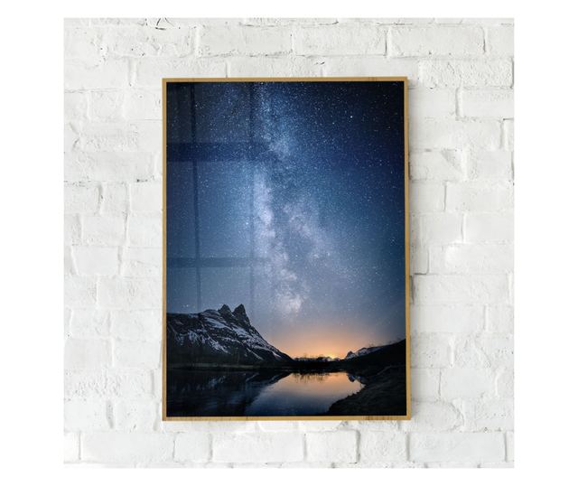 Uokvireni Plakati, Milky Way Glowing, 60x40 cm, Zlatni okvir