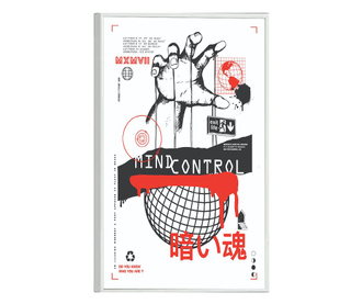 Plakat w ramce, Mindcontrol, 80x60 cm, biała ramka