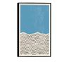 Uokvireni Plakati, Minimal Blue Stripes, 80x60 cm, Črn okvir