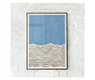 Uokvireni Plakati, Minimal Blue Stripes, 50x 70 cm, Črn okvir