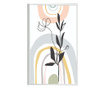 Plakat w ramce, Minimal Flower Branch, 50x 70 cm, biała ramka