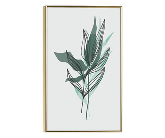 Uokvireni Plakati, Minimal Grass Art, 60x40 cm, Zlatni okvir