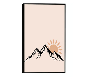 Uokvireni Plakati, Minimal Mountain, 60x40 cm, Crni okvir