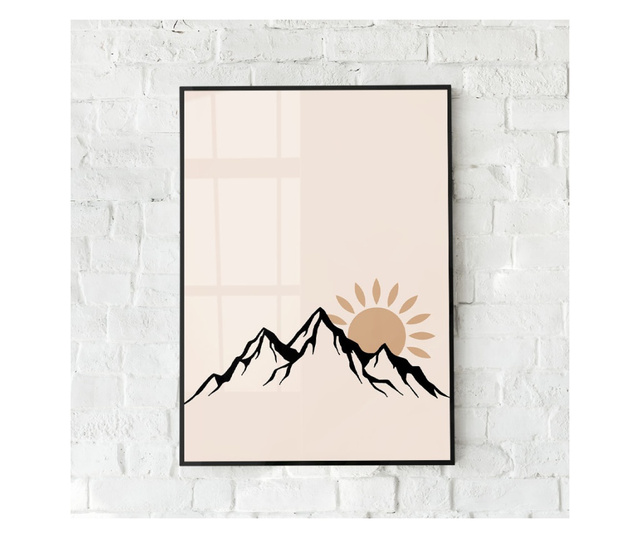 Uokvireni Plakati, Minimal Mountain, 80x60 cm, Crni okvir