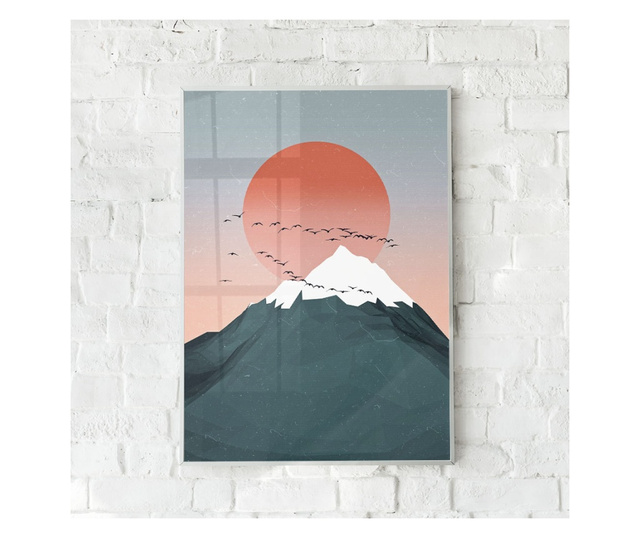 Plakat w ramce, Minimal Mountains, 42 x 30 cm, biała ramka