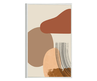 Plakat w ramce, Minimal of Brown, 50x 70 cm, biała ramka