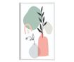 Uokvireni Plakati, Minimal Pattern of Vase, 21 x 30 cm, Bijeli okvir