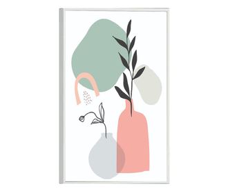Uokvireni Plakati, Minimal Pattern of Vase, 21 x 30 cm, Bijeli okvir